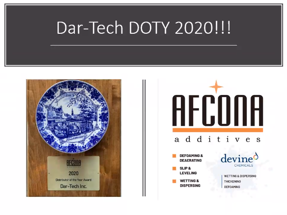 AFCONA Distributor-of-the-Year 2020 Award